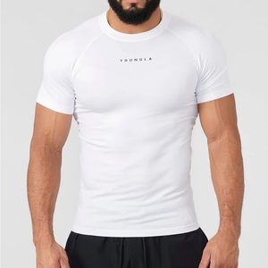 YOUNGLA SUPERVILLAIN COMPRESSION TEE LARGE NWT NEW WITH TAGS